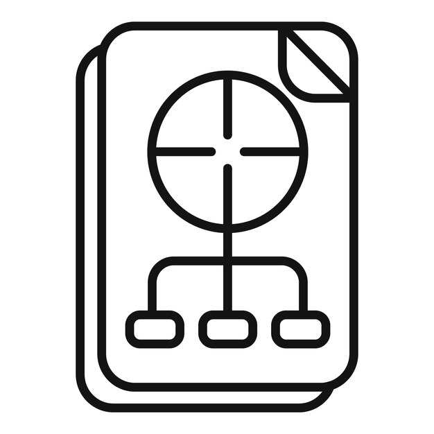 Icono de segmento vector plano Objetivo de mercado Análisis de acciones