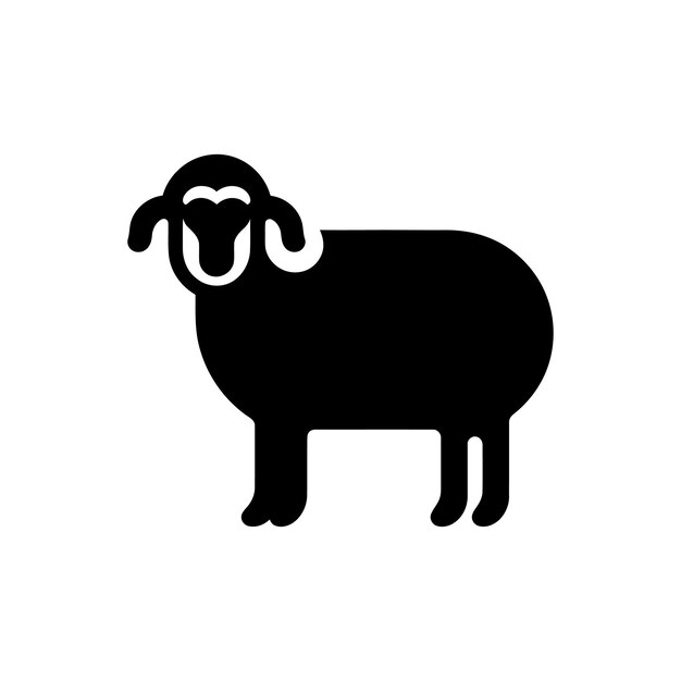 El icono de la segunda entrada de la oveja Ilustración vectorial simple