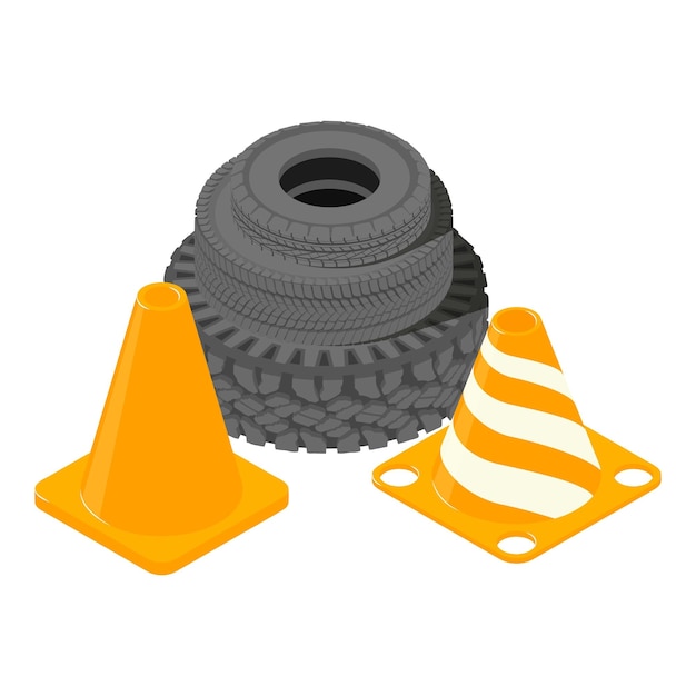 Icono de seguridad automotriz Ilustración isométrica del icono de vector de seguridad automotriz para web