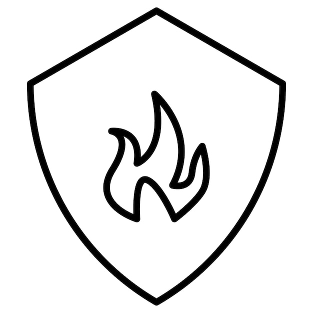 Icono de seguridad contra incendios