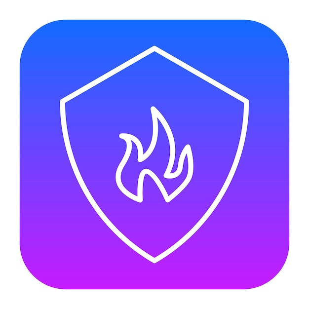 Icono de seguridad contra incendios