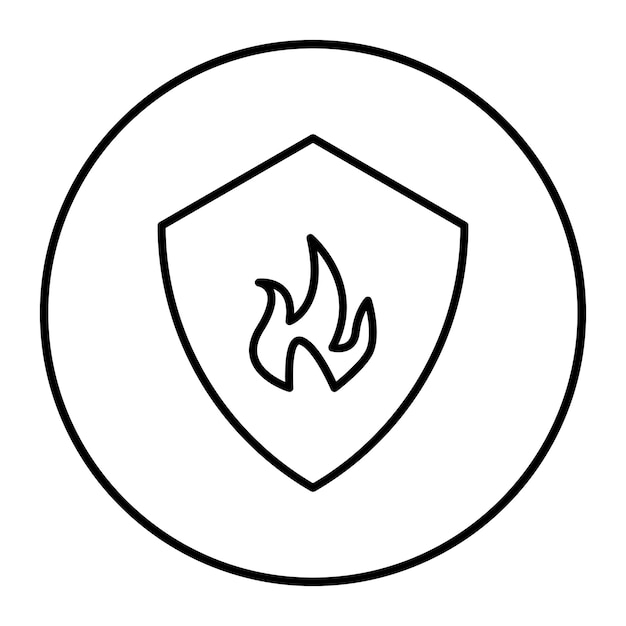 Icono de seguridad contra incendios