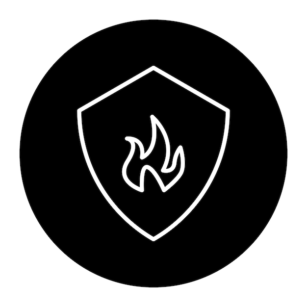 Icono de seguridad contra incendios