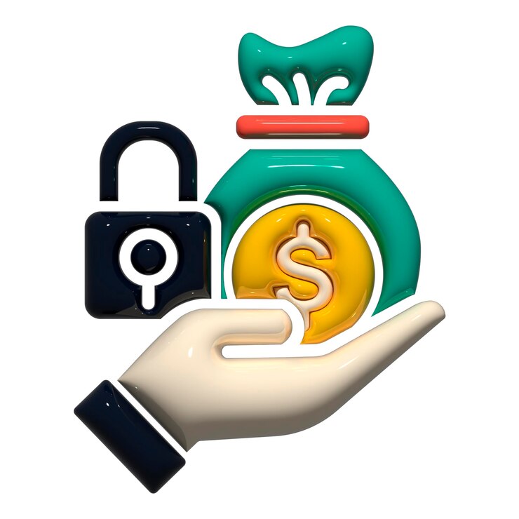 Icono de seguridad de la inversión dinero asegurado