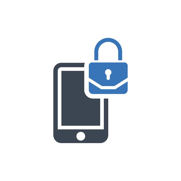 Icono de seguridad móvil
