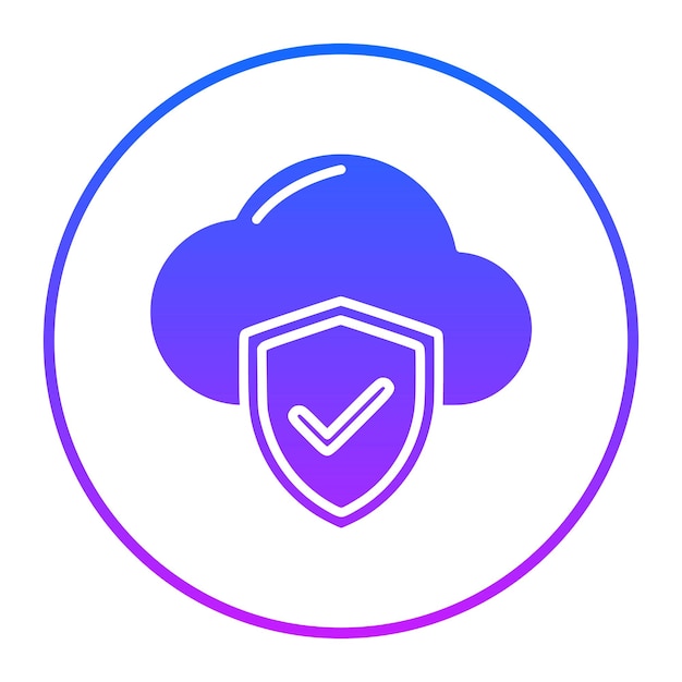 Icono de seguridad en la nube