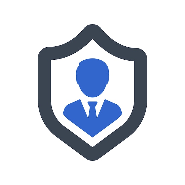 Vector icono de seguridad personal