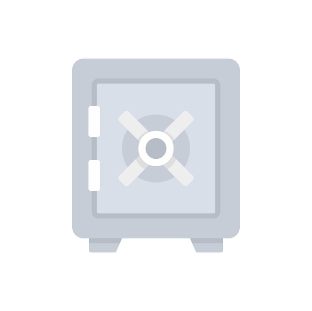 Icono de seguridad policial Ilustración plana del icono de vector seguro de policía aislado sobre fondo blanco