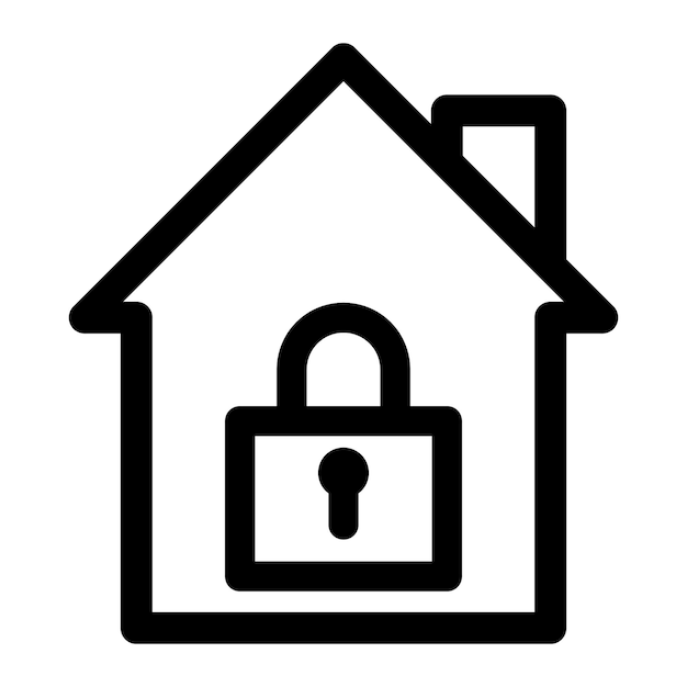 icono de seguridad de privacidad de casa icono de casa con signo de cerradura