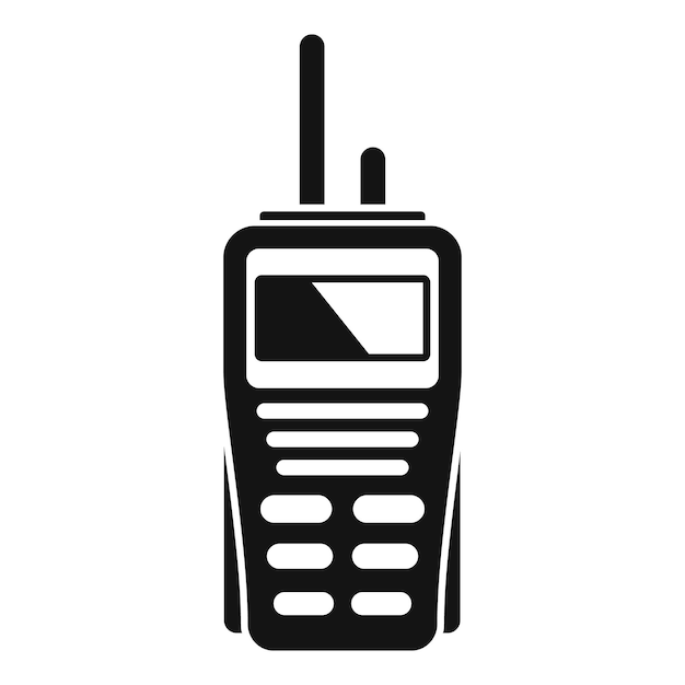 Icono de seguridad de walkie talkie Ilustración simple del icono de vector de seguridad de walkie talkie para diseño web aislado sobre fondo blanco