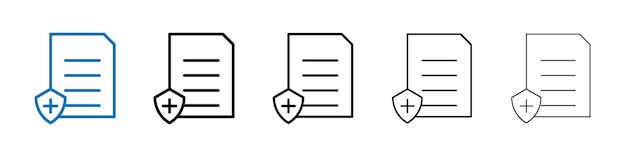 Icono de seguro médico Logotipo vectorial de esquema para la aplicación web