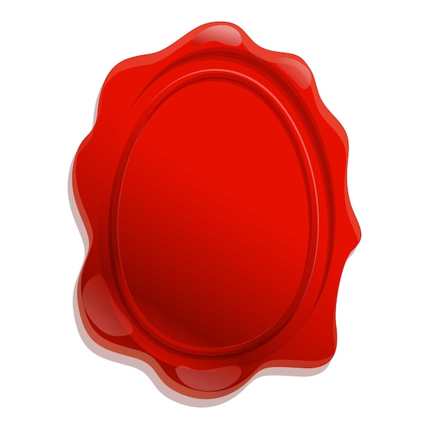 Icono de sello de cera de negocios Caricatura de icono de vector de sello de cera de negocios para diseño web aislado sobre fondo blanco
