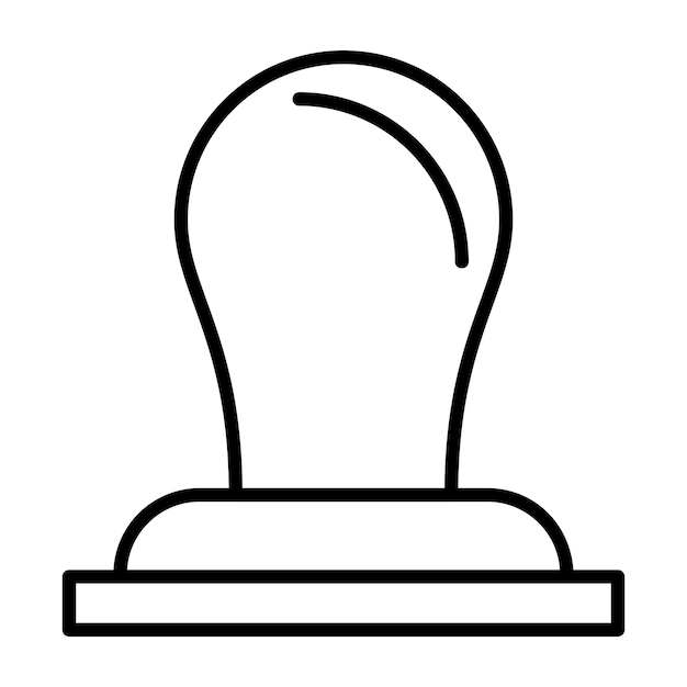Icono de sello de contorno detallado genérico