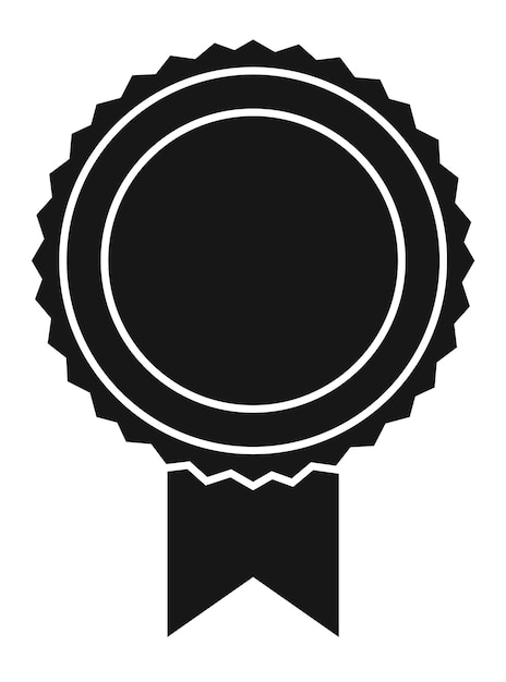 Icono de sello decorativo redondo Signo de calidad garantizada aislado sobre fondo blanco
