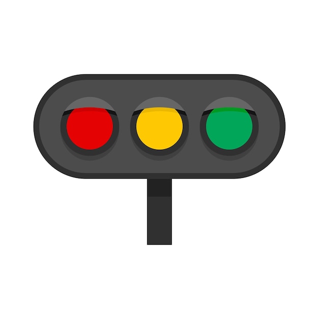 Icono de semáforo horizontal Ilustración plana del icono de vector de semáforo horizontal para diseño web