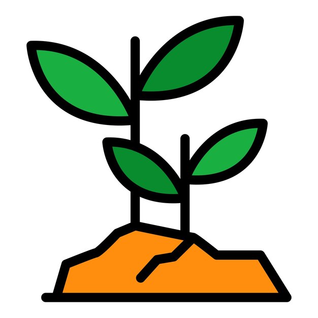 El icono de las semillas de cultivo El contorno del icono del vector de las semilla de cultivo El color es plano y aislado