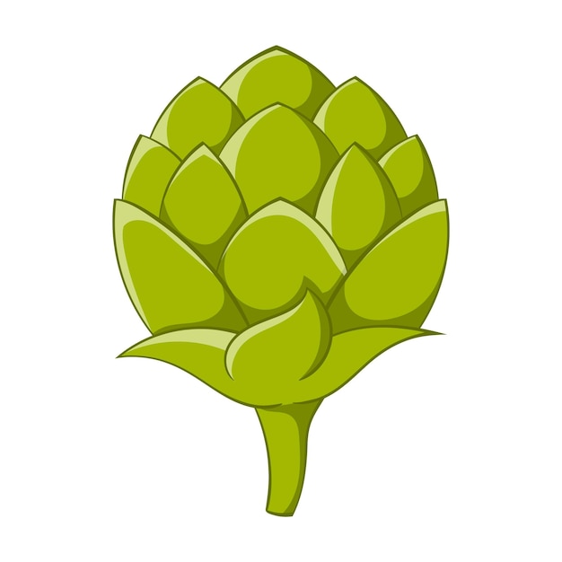 Icono de semillas de lúpulo en estilo de dibujos animados aislado en fondo blanco Símbolo de plantas