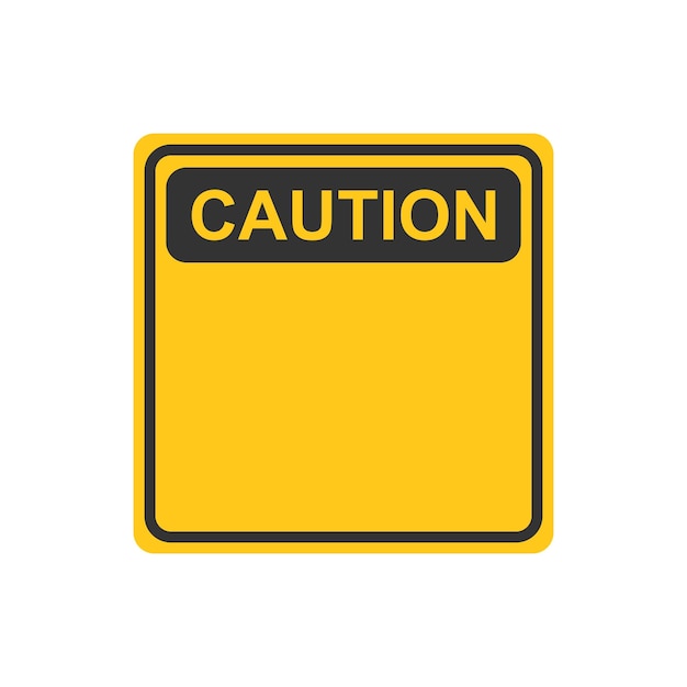 Ícono de señal de advertencia de advertencia en estilo plano Ilustración vectorial de alarma de peligro en fondo blanco aislado Concepto de negocio de riesgo de alerta