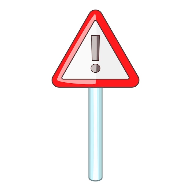 Ícono de señal de advertencia Ilustración animada del ícono vectorial de señal de alerta para la web