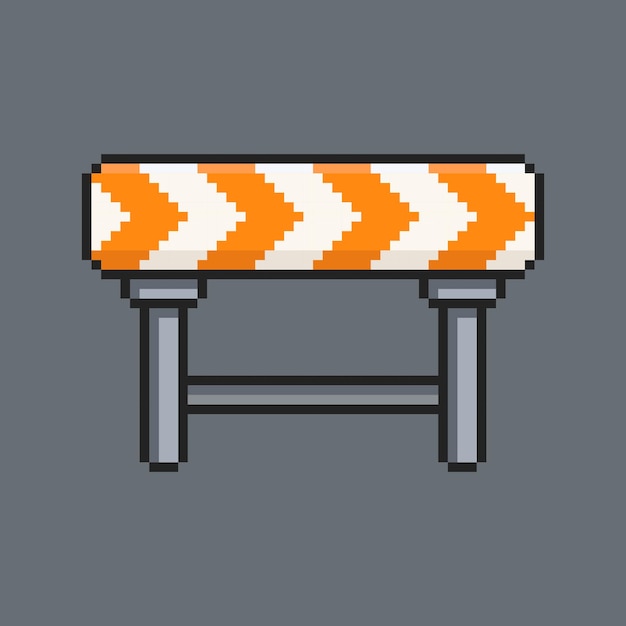 Icono de señal de calle en estilo pixel art