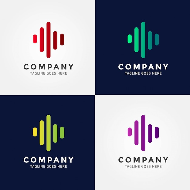 Icono de señal logo design template