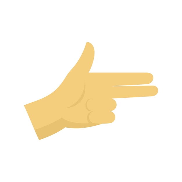 Ícono de señal de mano de pistola Ilustración plana del ícono vectorial de señal de manos de pistola para diseño web