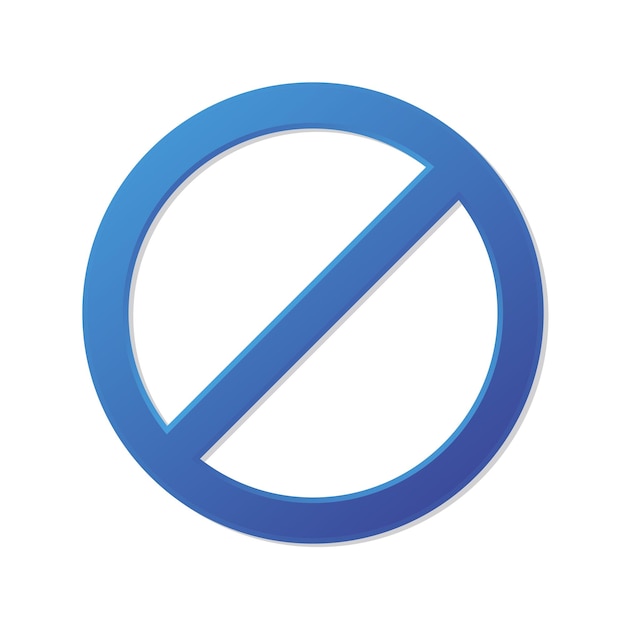 icono de señal de parada vectorial Sin señal rojo azul amarillo y verde advertencia aislado Símbolos sin señal