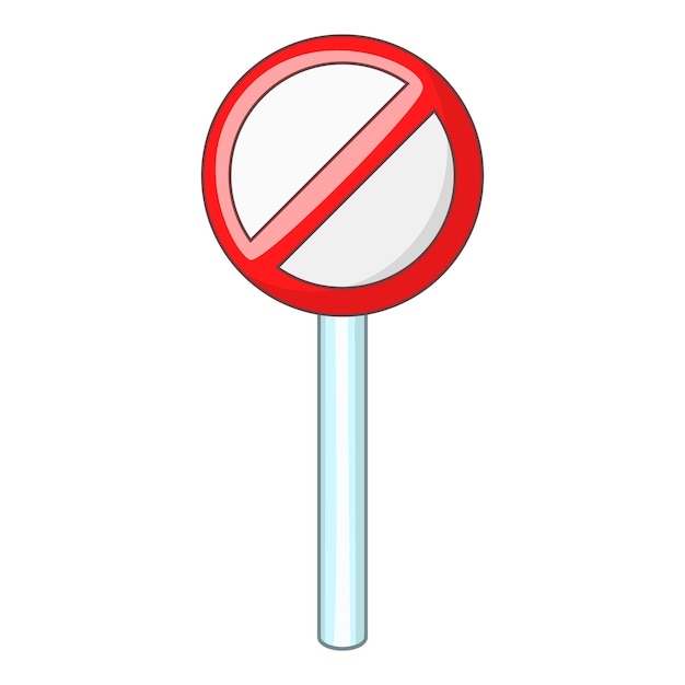 Ícono de señal de prohibición Ilustración animada de ícono vectorial de señal de prohibición para la web