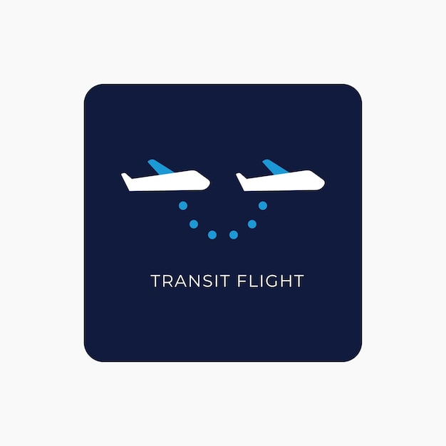 Icono de señal de vuelo de tránsito