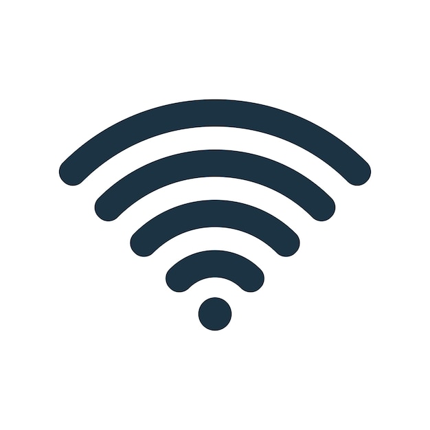 El icono de señal Wi-Fi de punto de acceso a Internet Gráficos vectoriales editables simples
