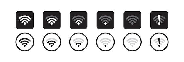 icono de señal wifi colección de icono wifi vector