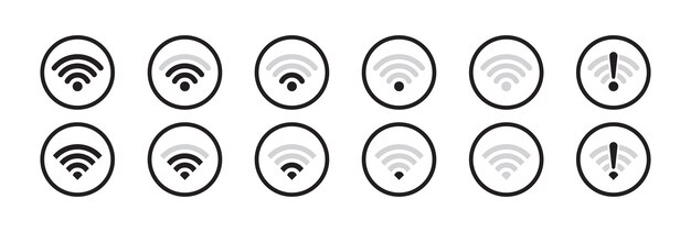 icono de señal wifi colección de icono wifi vector