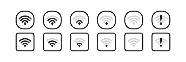icono de señal wifi colección de icono wifi vector