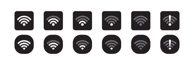 icono de señal wifi colección de icono wifi vector