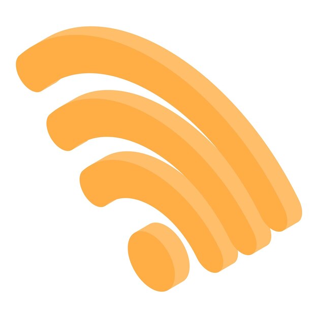 Icono de señal wifi Isométrico del icono de vector de señal wifi para diseño web aislado sobre fondo blanco