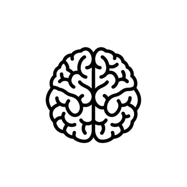 Icono sencillo del cerebro