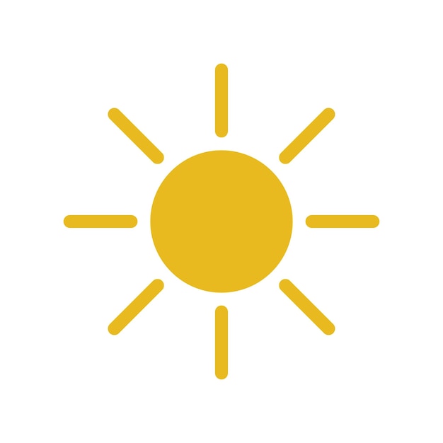 Icono sencillo del sol una ilustración sencilla