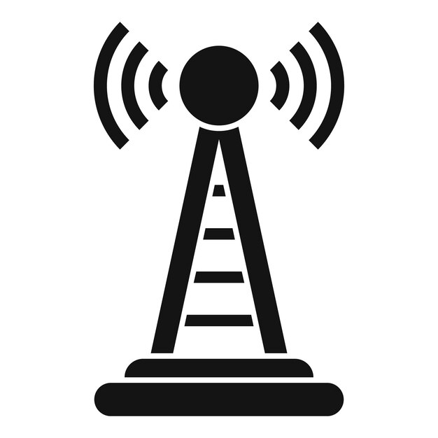 Icono del sensor de carretera de la torre vector sencillo Control del sistema
