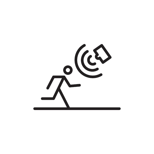 Icono del sensor de movimiento Colección de arte de líneas delgadas