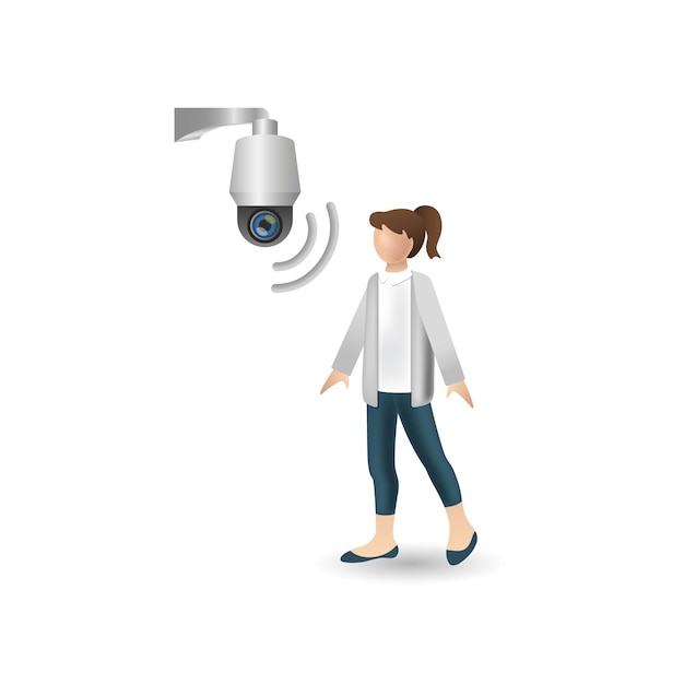Icono del sensor de movimiento d ilustración de la colección de seguridad