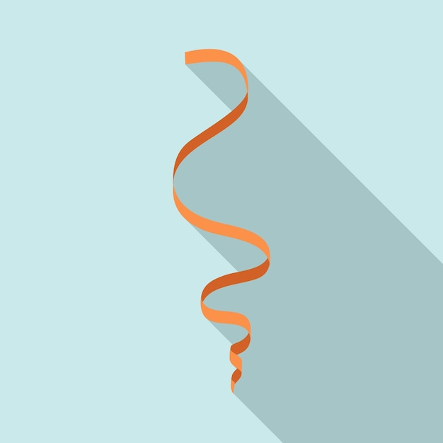 Ícono de serpentina naranja Ilustración plana del ícono vectorial de serpentina anaranjada para el diseño web