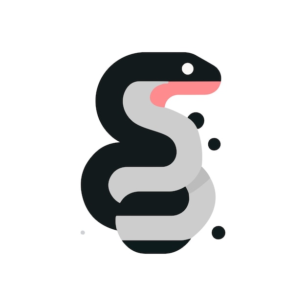 Icono de serpiente vectorial hipster para su marca hipster y de moda