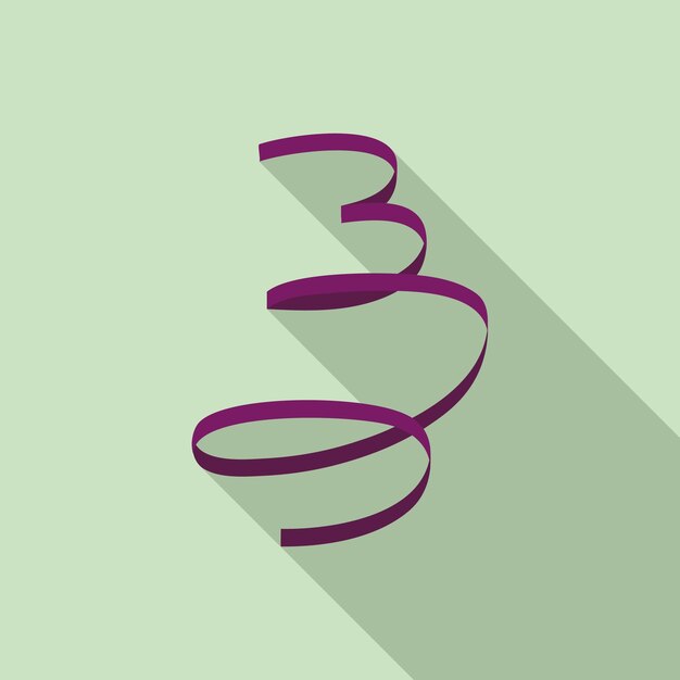 Vector icono de serpiente violeta ilustración plana del ícono vectorial de serpientes violetas para el diseño web