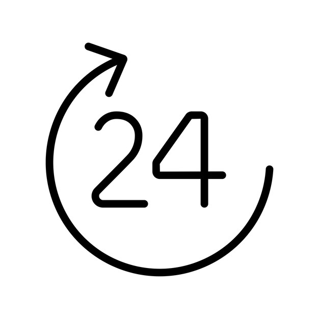 Icono de servicio las 24 horas
