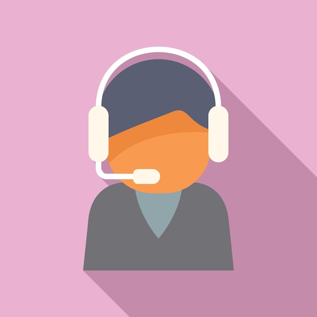 Icono de servicio al cliente con auricular