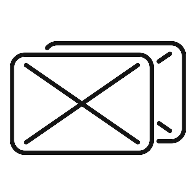 Icono de servicio de correo vector de contorno Página de correo electrónico de Internet en línea
