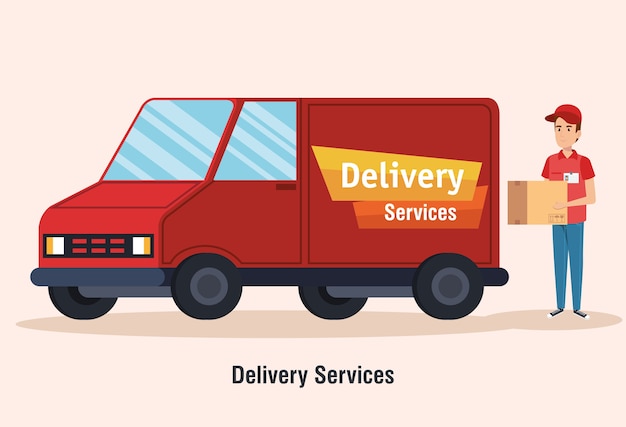 icono de servicio de entrega de camión