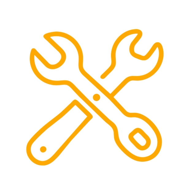 icono de servicio de herramientas de reparación contorno de icono de automóvil