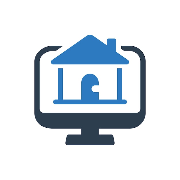 Icono de servicio en línea para el hogar