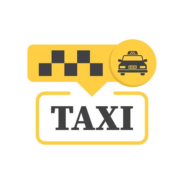 Ícono de servicio de taxi en estilo plano Ilustración vectorial de cabina en fondo aislado Sello de empresa de entrega Concepto de negocio